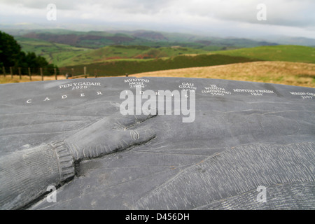 Wynford Vaughan Thomas Denkmal Dylife Powys Wales UK Stockfoto