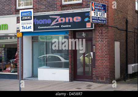 Unabhängiges Unternehmen Seaford, Ostsussex geschlossen Stockfoto