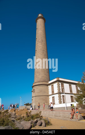 Faro de Maspalomas der Leuchtturm in Maspalomas Resort Gran Canaria Insel der Kanarischen Inseln-Spanien-Europa Stockfoto