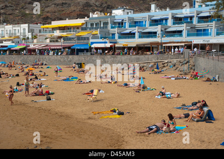 Strand in Puerto de Mogan Resort Gran Canaria Insel der Kanarischen Inseln-Spanien-Europa Stockfoto