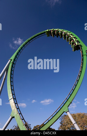 Die "Incredible Hulk" fahren im Universal Studio, Inseln von Abenteuer Orlando. Stockfoto