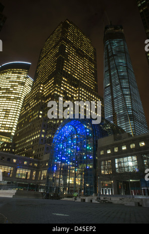 Winter Garden of Brookfield Place (ehemals das World Financial Center) in Lower Manhattan Kunstinstallation Stockfoto
