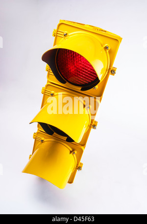 Gelbe Ampel. Stockfoto