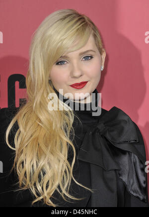 Los Angeles, Kalifornien 5. März 2013. Abigail Breslin Teilnahme an der Los Angeles-Premiere von "The Call" statt im Arclight Theater in Hollywood, Kalifornien am 5. März 2013. 2013. (Bild Kredit: Kredit: D. Long/Globe Photos/ZUMAPRESS.com/Alamy Live-Nachrichten) Stockfoto