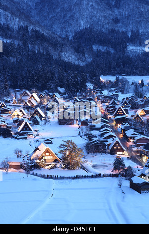 Welterbe, Leuchten von Shirakawago, Japan Stockfoto