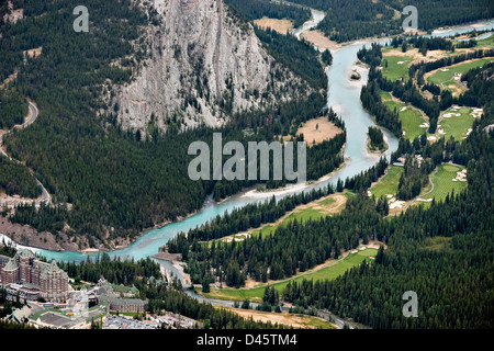 The Fairmont Banff Springs Hotel und Golf Course Stockfoto