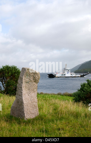 Corran Fähre nähert sich Ardgour, Loch Linnhe, Schottland Stockfoto