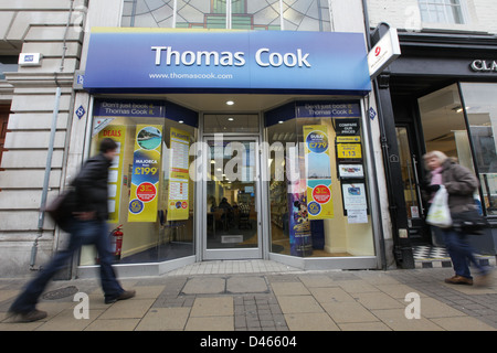 THOMAS COOK-SHOP IN CAMBRIDGE Stockfoto