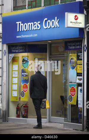 THOMAS COOK-SHOP IN CAMBRIDGE Stockfoto
