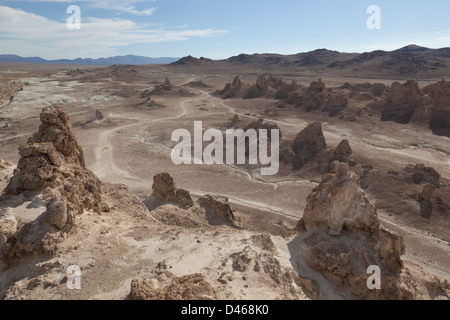 Luftaufnahme von Trona Pinnacles, Kalifornien Wüste National Conservation Area Stockfoto
