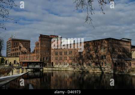 Mühle von Jonitz, zerstört teilweise, Fabrikgebäude, Deutschland, Sachsen-Anhalt, Dessau-Roßlau Jonitzer Mühle, Dessau-Roßlau Stockfoto