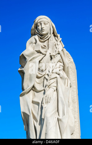 Statue der Heiligen Katharina von Siena in der Nähe von Sant'Angelo Burg - Rom Stockfoto