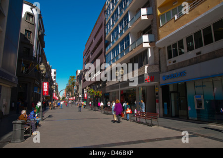 Calle Mayor de Triana Street Triana Viertel Las Palmas de Gran Canaria Stadt Gran Canaria Insel der Kanarischen Inseln-Spanien-Europa Stockfoto