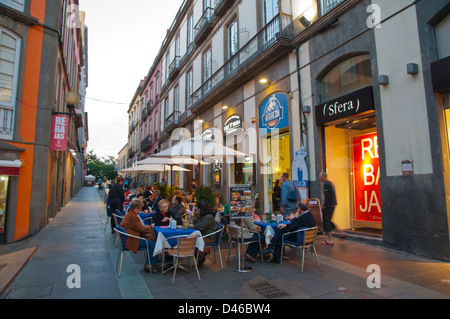 Calle Mayor de Triana Street Triana Viertel Las Palmas Ity Gran Canaria Insel der Kanarischen Inseln-Spanien-Europa Stockfoto