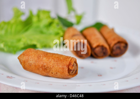 Frittierte Frühlingsrollen Stockfoto