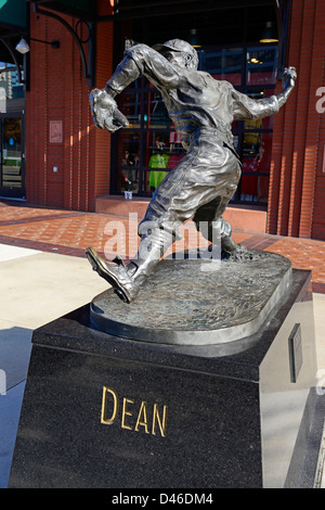 Jay Hanna Dizzy Dean Statue Busch Stadium St. Louis MO-Missouri Stockfoto