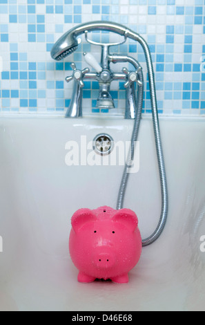 Schwarzgeld Sparschwein Abenteuer Stockfoto