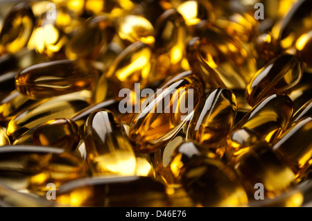 Omega-3 Tabletten Stockfoto