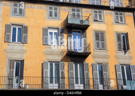 Typische Fassade, Nizza, Côte d ' Azur, Provence, Frankreich Stockfoto