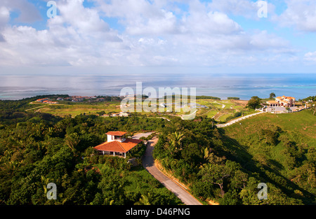 Pristine Bay Resort und Black Pearl Golf Kurs auf die Insel Roatan, Honduras Stockfoto