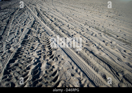 Spuren im sand Stockfoto