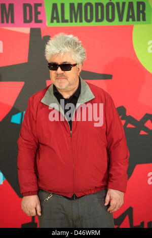 Spanische Regisseur Pedro Almodovar besucht die "Los Amantes Pasajeros" Photocall im Espacio Fundacion Telefonica am 6. März 2013 in Madrid, Spanien. Stockfoto