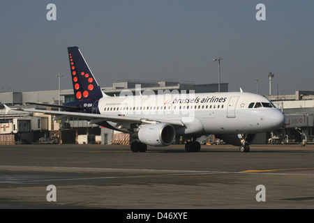 BRUSSELS AIRLINES, früher bekannt als Sabena Airbus a319 Stockfoto