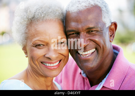 Outdoor Portrait Of Happy Senior Couple Stockfoto