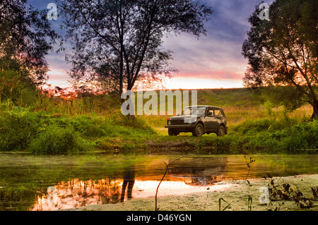 Lada Niva 4 x 4 Offroad (Vaz 2121) (Vaz-21213) (Vaz-21214) Stockfoto