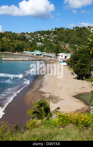Angeln Dorf Anse la Raye, St Lucia Stockfoto