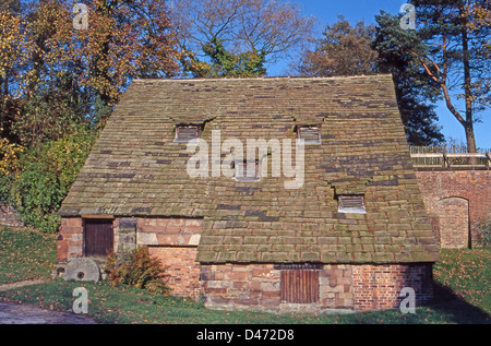 Nether Alderley Mill (elisabethanischen wasserbetriebene Getreidemühle), Nether Alderley, Cheshire, England, UK Stockfoto