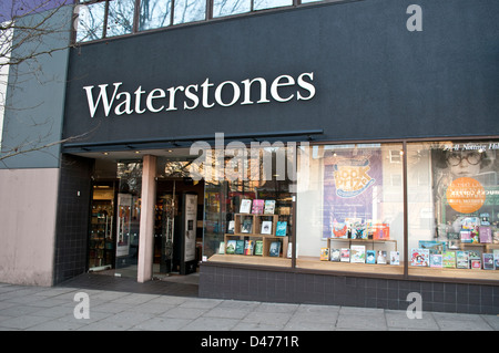 Waterstones Buchladen, Bayswater Road, Notting Hill Gate, Kensington, London, W8, UK Stockfoto