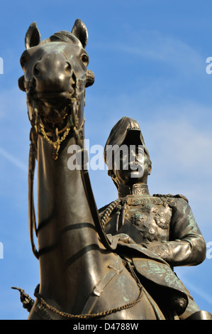 London, England, Vereinigtes Königreich. Statue des 1. Viscount Garnet Joseph Wolseley (durch Sir William Goscombe John, 1920) in Horse Guards Parade Stockfoto