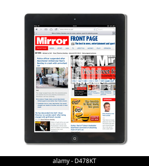 Titelseite der Spiegel Online-Zeitung betrachtet auf einem 4. Generation iPad, UK Stockfoto