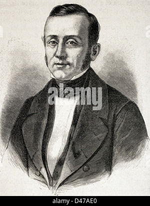 Adolphe Billault (1805-1863). Französischer Politiker. Gravur in die Universalgeschichte, 1885. Stockfoto