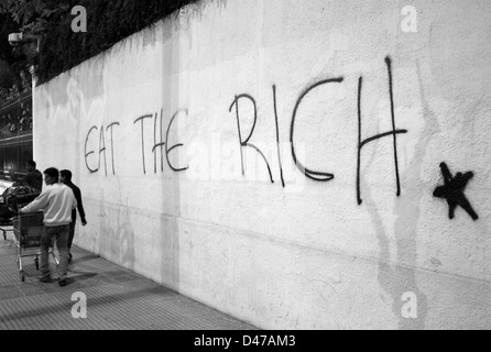 Eat the Rich, Athen, Griechenland Stockfoto