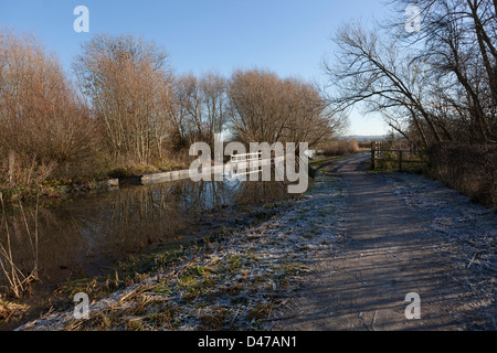 Grantham Kanal Leinpfad am Gamston Stockfoto