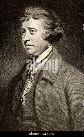 Edmund Burke (1729-1797). Irischer Schriftsteller und Politiker. Gravur in der amerikanischen Revolution. Stockfoto