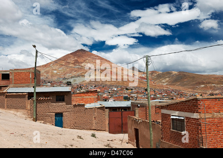 Silber Berg Cerro Rico und Stadt Potosi, Bolivien, Südamerika Stockfoto
