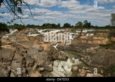 Li Phi Wasserfälle, Don Khon, laos Stockfoto