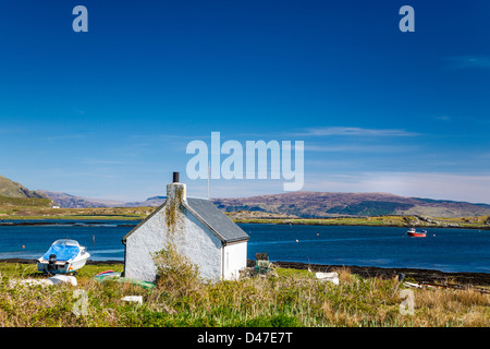 Ferienhaus an der Küste in Kilchoan, Ardnamurchan, Highlands, Schottland, Vereinigtes Königreich Stockfoto