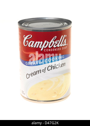 Campbells Creme der Hühnersuppe Stockfoto
