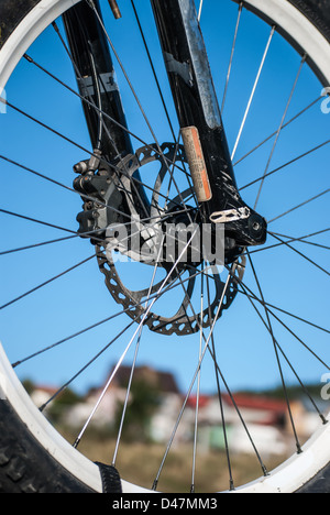 Detail aus einem Fahrrad Rad Stockfoto