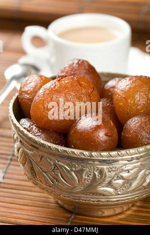 indische spezielle süße Gulab Jamun Stockfoto