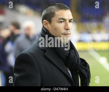 07.03.2013 London, England. Ivan Cordoba-Team-Manager von Inter Milam vor dem Europa-League-Spiel zwischen Tottenham Hotspur und Inter Mailand aus White Hart Lane. Tottenham gewann die erste Etappe-Krawatte mit einem Score von 3: 0. Stockfoto