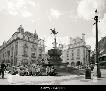 Touristen in der Londoner Picadilly Circus, Großbritannien Stockfoto