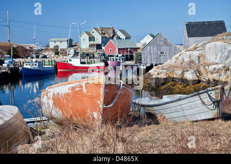 Das kleine Fischerdorf Dorf und Tourismus-Destination von Peggys Cove, Nova Scotia, Kanada. Stockfoto