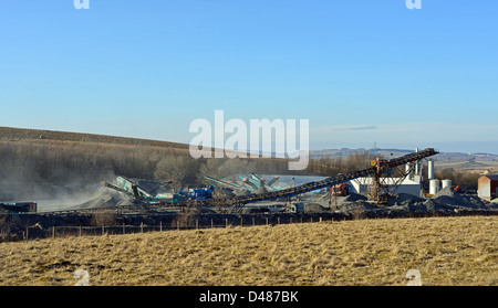 Die Cemex Shap Blue Granit arbeitet. Shap, Cumbria, England, Vereinigtes Königreich, Europa. Stockfoto