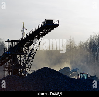 Die Cemex Shap Blue Granit arbeitet. Shap, Cumbria, England, Vereinigtes Königreich, Europa. Stockfoto