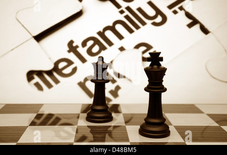 Familie text Stockfoto